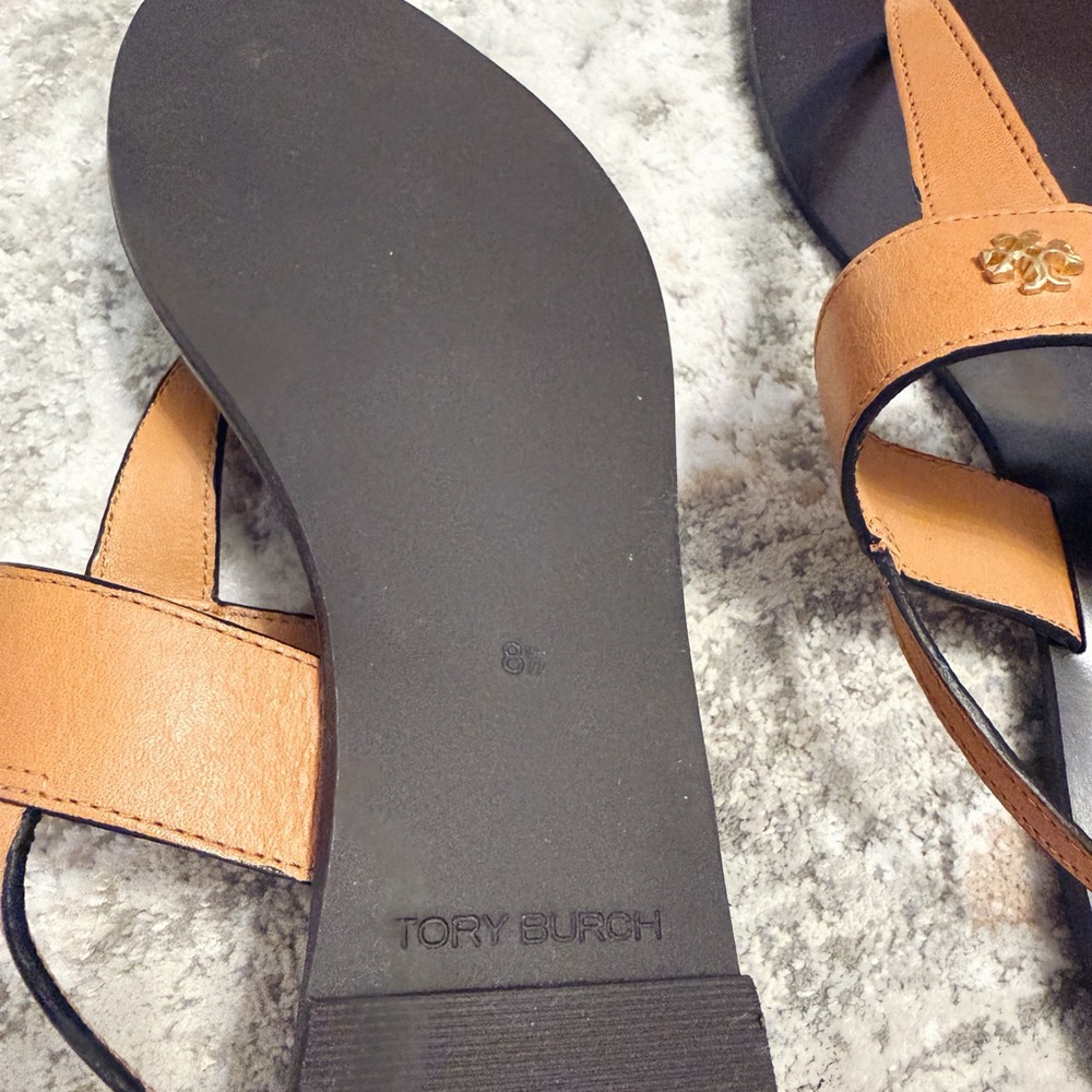 Tory Burch Brown/Black Capri Thong Sandals (Size 8.5) - Picture 5 of 6